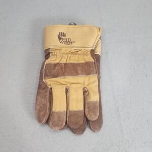 Mid West Work Gloves Brown Cowhide Thinsulate Lined Safety Cuff Mens Large
